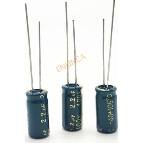 30pcs/lot 400V 2.2UF 6*12 20% RADIAL aluminum electrolytic capacitor 2200NF 20