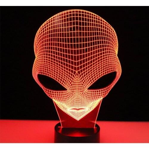3D LED Night Light Other Planets People Head with 7 Colors Light for Home Decoration Lamp Amazing Visualization Optical