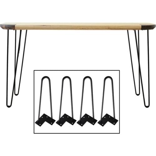 4 Pcs European and American Style Black Iron Table Leg Bracket Coffee Table Desk Furniture Legs