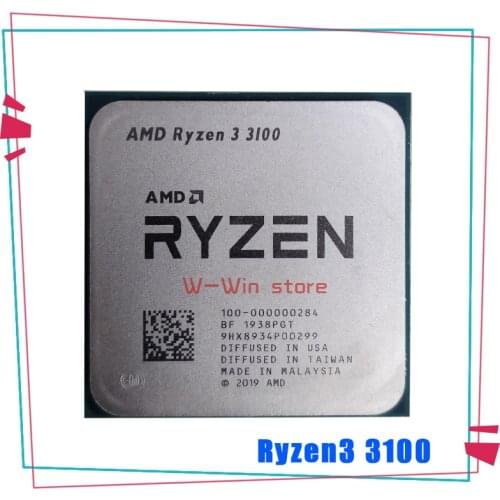 AMD Ryzen 3 3100 R3 3100 3.6 GHz Quad-Core Eight-Thread 65W CPU Processor L3=16M 100-000000184 Socket AM4