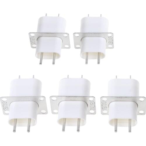 CPDD 5Pcs Electronic Microwave Oven Magnetron 4 Filament Pin Sockets Converter Home