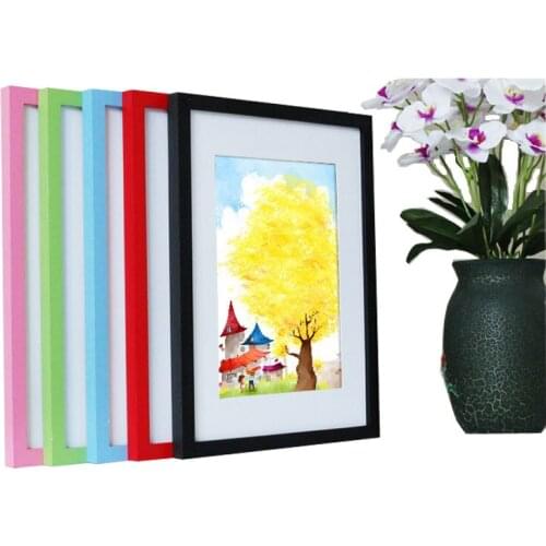 14 Colors Solid Wood Photo Frame Square Size 5 6 7 8 10 12 14 16inch Picture Frame Wall Decoration For Living Room Drawing Room