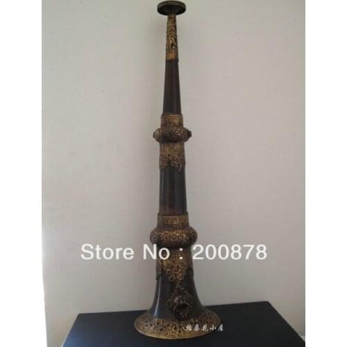 HDC0627 Tibet Buddhist Music Instrument-brass Horn, Medium size long Big Speaker,Tibetan metal crafts