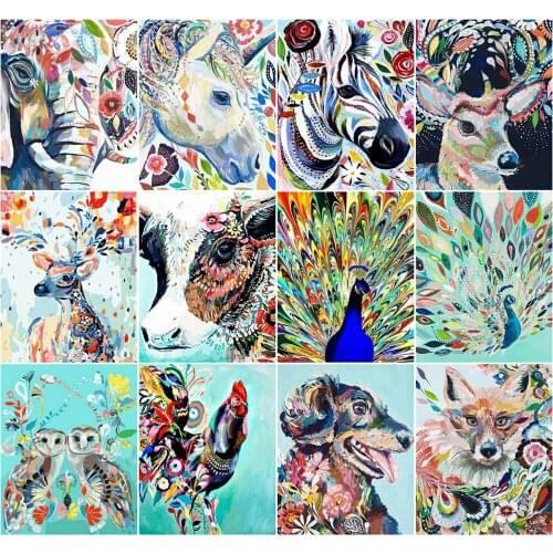 AZQSD Painting By Numbers Animal Home Bedroom Wall Artwork DIY Pictures By Numbers Peacock Acrylic Paint Home Decoration