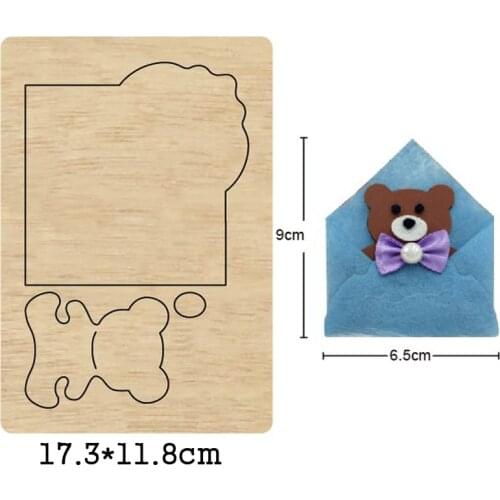 Cute Bear Purse Envelop Wallet Wooden Mold Dies 2020 DIY Leather Cloth Paper Craft Fit Common Die Cutting Machines on the Market