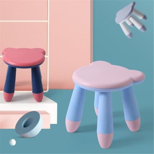 Cute Cartoon Children Stools Creative Bear DIY Assembly Chair Footstools Non-slip Household Kids Stool Kindergarten Chairs