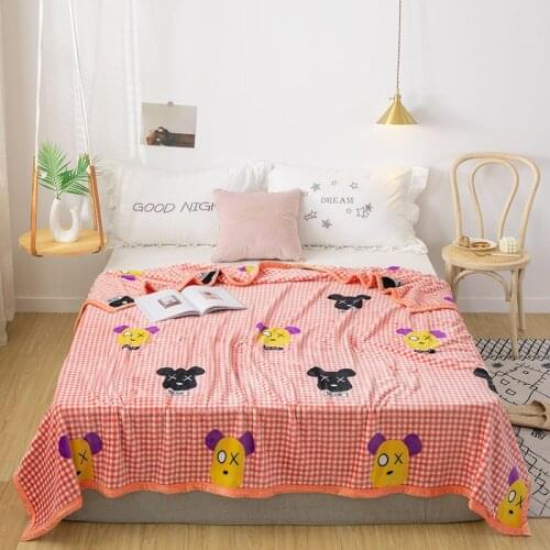 Cartoon High quality Thicken plush bedspread blanket 200x230cm High Density Super Soft Flannel Blanket for the sofa/Bed/Car