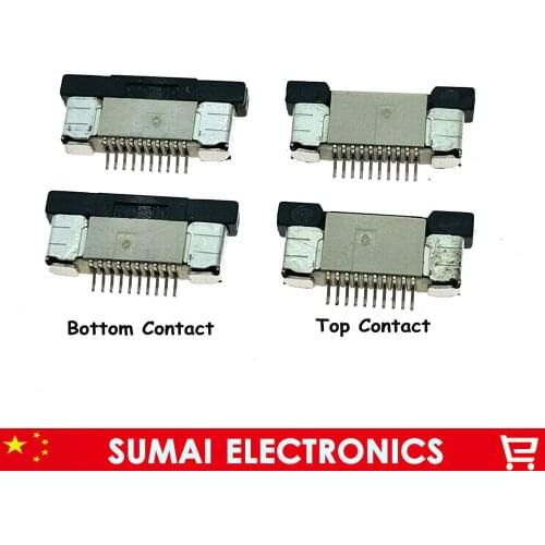 Sample, 10Pin FPC FFC connector socket,10 pin 0.5mm flex cable socket for LCD screen interface.ROHS,10P
