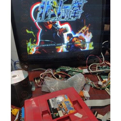 Original Sammy Fist of the North Star Used Game Motherboard with Game Cartridge Second-hand Atomiswave JAMMA Game Board