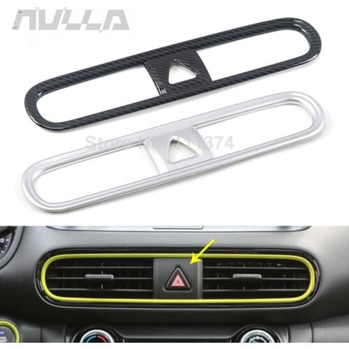 Car Front Middle Center Air Conditioner Outlet AC Vent Cover Trim For Hyundai Kona Encino 2017 2018 2019 2020 Car Decoration