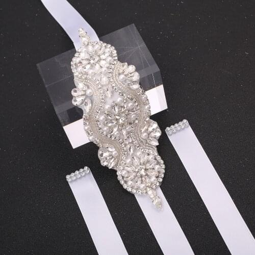 SESTHFAR Rhinestone Bridal Belt Bridesmaid Sash Crystal Headband Wedding Belt Women Dress Accessories