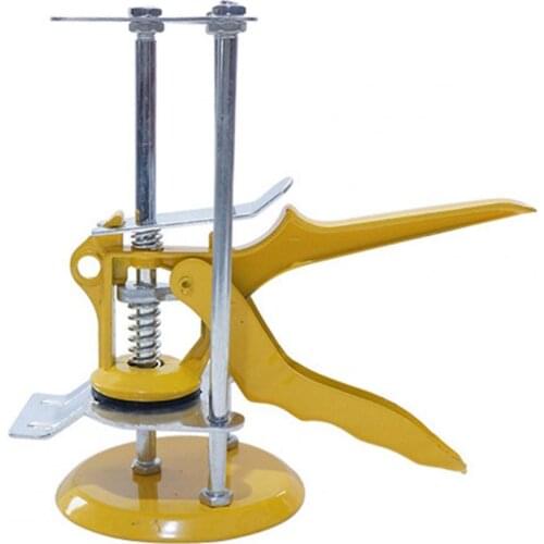 Tile Height Regulator Adjustable Anti-decoupling Design Stainless Steel Yellow Tile Height Lifting Jack for Construction