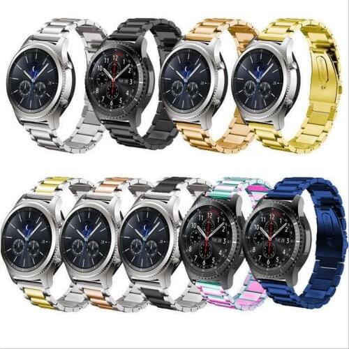 50PCS 20mm 22mm Width Stainless Steel Band For Samsung Galaxy Watch 46mm /Gear S3 Classic/S3 Frontier Watch Strap Metal Wristban