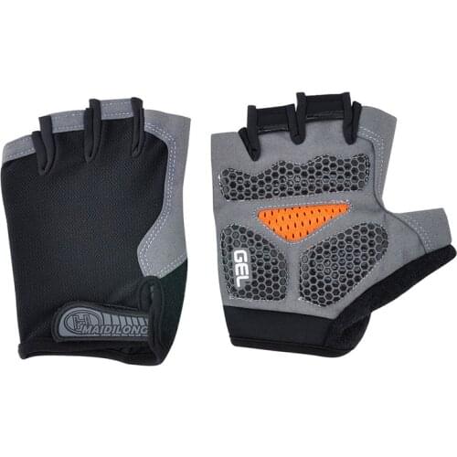 Silicone Cycling Anti-slip Anti-sweat Men Women Half Finger Gloves Breathable Anti-shock Sports Gloves Bike Bicycle Glove D40