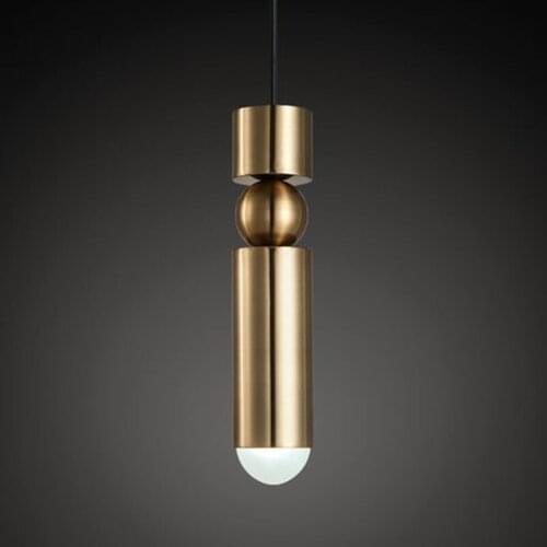 Modern LED Pendant Light For Bar Kitchen Gold Metal Light Fixture Single Head For Living room Decorative Hanging Lamp Dinning