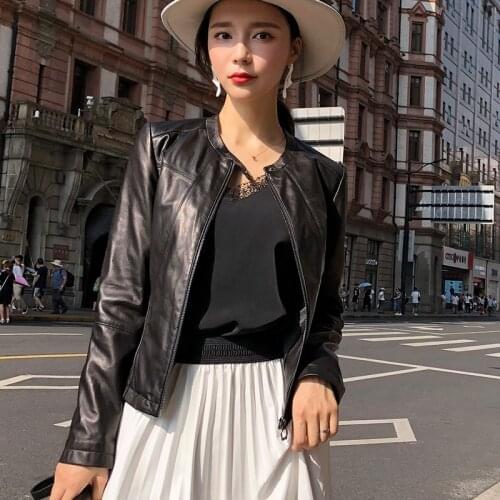 Leather Jacket Women 2020 Sheepskin Genuine Leather Jacket Short Slim Motorcycle Real Leather Jacket Chaqueta Mujer