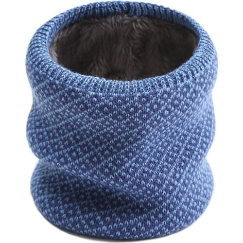 Winter Ring Scarf Thicken Warm Fleece Neck Warmer Scarves Men Women Bufanda Ski Climbing Knitted Collar Neck Foulard Bandana