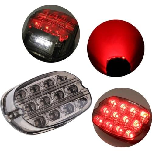1 Piece Universal Motorcycle Tail Brake Turn License Plate Signal Stop LED Light For Harley Dyna Electra Glide Touring