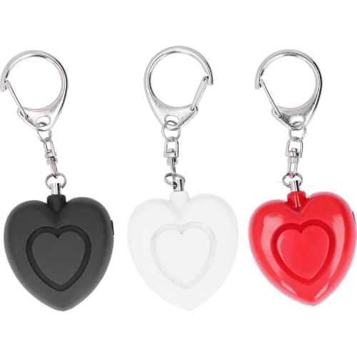 125dB Self-Defense Alarm LED Light Anti-Attack Emergency Alert Heart Shape for Elderly Women Kids