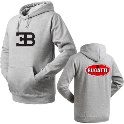 2021 Brand Clothing Bugatti logo Fashion pullover Hoodie New Casual Men Hoodies Sweatshirts Printed Pullover Hoodie Cotton