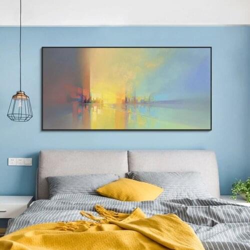 Abstract City Landscape Oil Painting Canvas Wall Art Oil Paintings Canvas Abstract Art Home Decoration Wall Pictures No Frame