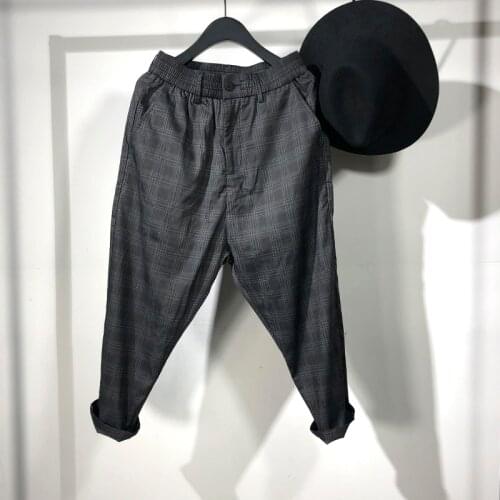 Owen Seak Men Casual pencil Pants High Street Wear Mens Clothing Sweatpants Spring Cross Black Pants