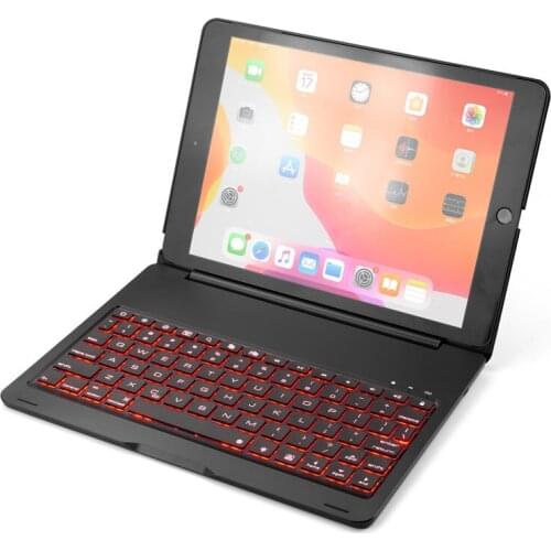 Bluetooth Keyboard Case For New 2019 iPad 10.2" 10.5 inch Cover With 7 Colors LED Backlight Aluminum F102S 10pcs/lots