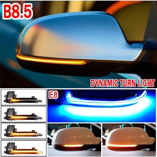 For Audi A3 8P A4 A5 B8 Q3 A6 C6 4F S6 Dynamic Blinker LED Turn Signal Light Side Mirror Indicator Sequential