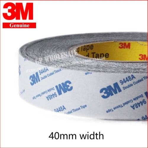 40mm* 50 meters 3M BLACK 9448 Double Sided Adhesive Tape Sticky for LCD /Screen /Touch Dispaly /Housing /LED #907