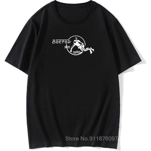 Vostok Scuba Dude Customized T-Shirt For Man Woman Summer Style Funky Casual Short Sleeve O Neck Cotton Funny T Shirts