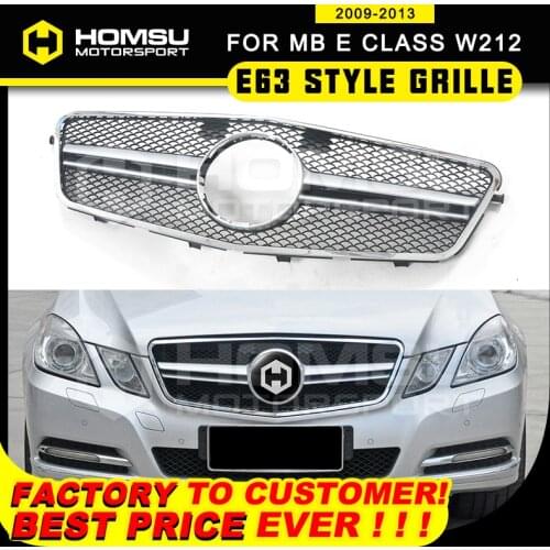 Year 2009 2010 2011 2012 2013 E63 s Style Front Bumper grille For E class W212 A mg Grille E300L E400L E200 E350