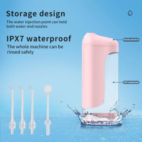 KODO Oral Irrigator Water Flosser USB Rechargeable Portable Dental Water Jet 170ML Water Tank Waterproof Teeth Cleaner
