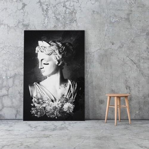 HD Prints Greek Goddess Home Decor Artemis Canvas Poster Black and White Painting Wall Art Modular Picture Frame For Living Room