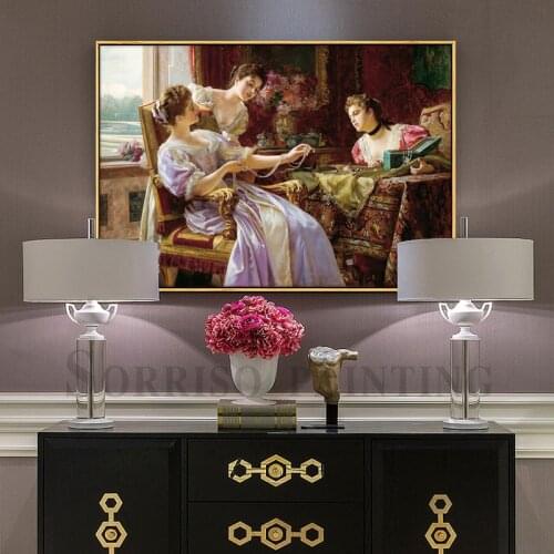 Europe Retro Classical Girls Woman Canvas Painting Home Bedroom Decor Posters And Prints Pictures For Living Room Wall Art