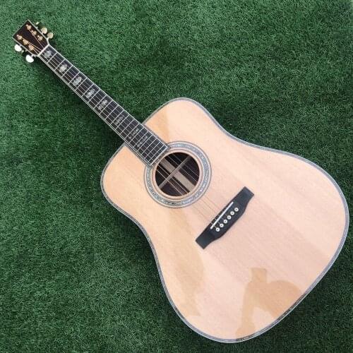 Round acoustic guitar solid spruce top acoustic electric guitar D type electrical acoustic guitar 41" free shipping acoustic