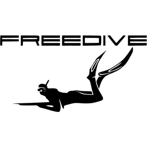 Hot Freediving Fishing Spearfishing Car Stickers and Decals Bodywork Windshield Car Decorative KK14*7cm Vinyl