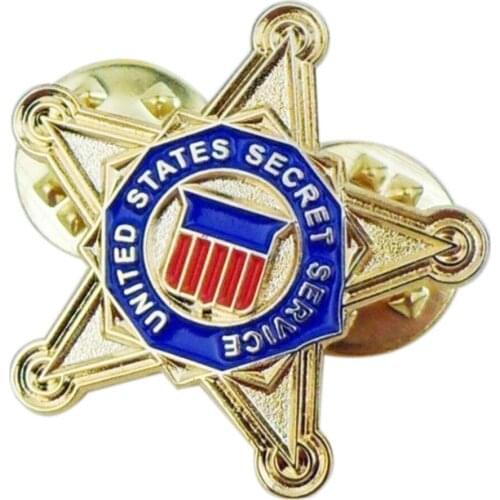 US Secret Service Medal Star Mini Chest Pin Badge Shirt Lapel Pin Brooch