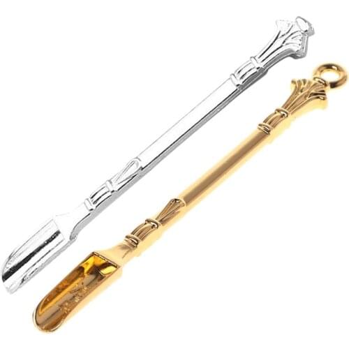 Mini Metal Spoon Medicine Bottle Use Sniffer Snorter Snuff Powder Tobacco Micro-tuning Shovel Smoking Accessories