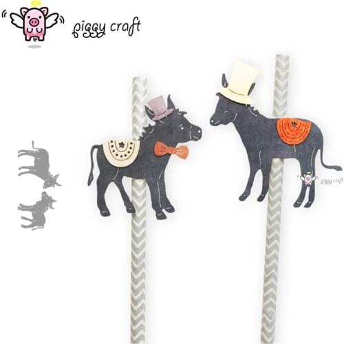 Piggy Craft metal cutting dies cut die mold Hat bow horse decoration Scrapbook paper craft knife mould blade punch stencils dies