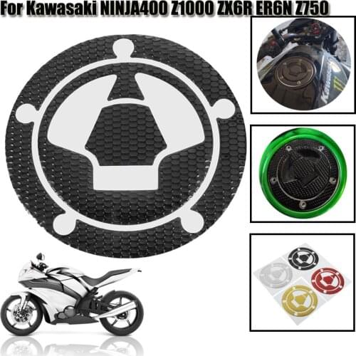 1PcMotorcycle Sticker 3D Fuel Tank Pad Gas Oil Cap Protector Cover Sticker For Kawasaki Z750 Ninja ZX-6R ZX-10R ZZR 1400 Z1000SX