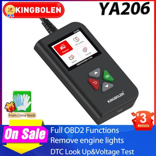 Ediag YA206 OBD2 Car Diagnostic Tool OBDII Auto Scanner Check Engine Light graph data stream PK CR3001 AS100 Code Reader