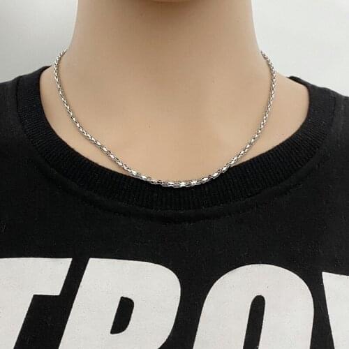 Titanium steel necklace womens stainless steel flashing chain mens and womens stainless steel chain