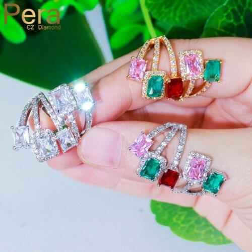 Pera CZ Cocktail Rings