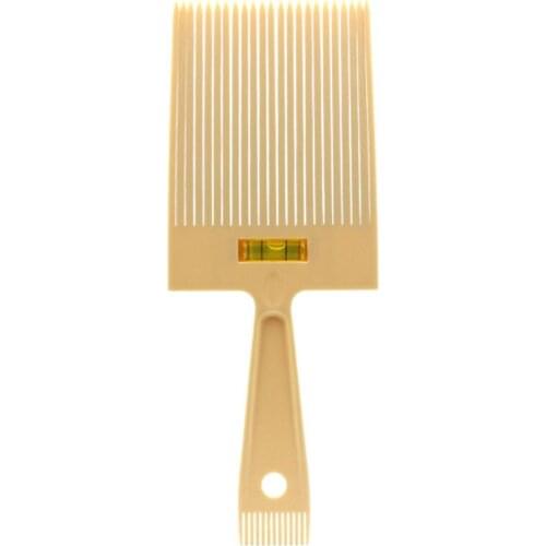 Flat Top Guide Comb with Liquid Bubble Level Flattop Hair Flattopper Beige