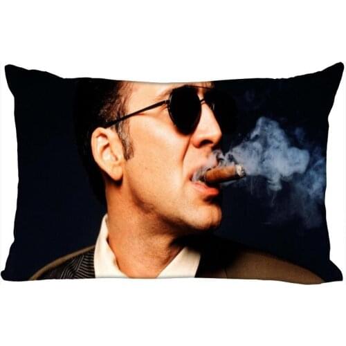 ShuanQian Custom Nicolas Cage New Arrival Pillowcase Rectangle Pillow Cover Zippered Soft No Fade Pillow Cover Christmas Gift