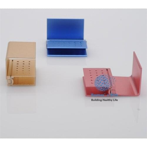 DENTAL 18 Holes FG RA Burs Holder Bur Block 12 holes for FG bur, point for High Speed, 6 holes for RA bur, point for Low Speed