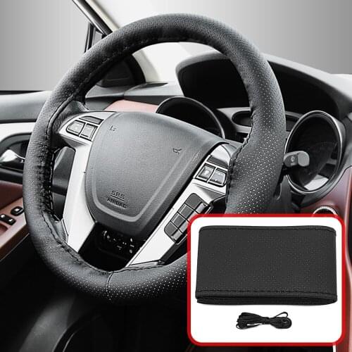 Artificial Leather Car Steering Wheel Woven Cover Sewing Kit for Chevrolet Cruze TRAX Aveo Sonic Lova Sail EPICA Captiva Malibu
