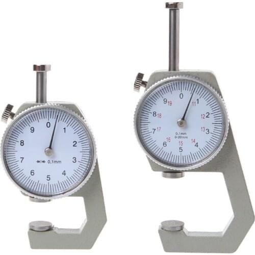 Small Useful Dial Thickness Gauge 10 20mm Leather Paper Thickness Meter Tester Accuracy 0.1mm