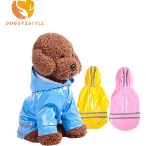 Waterproof Pet Dog Raincoat Puppy Cat Reflective Strip Clothes Umbrella Coats For Small Dogs Sunscreen Apparel DOGGYZSTYLE