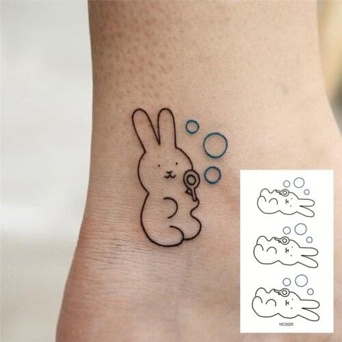 2pcs Waterproof Temporary Tattoo Sticker Anime Cartoon Cute Tattoo Flash Tattoo Fake Tattoos Small Size Art for Kids Men Women